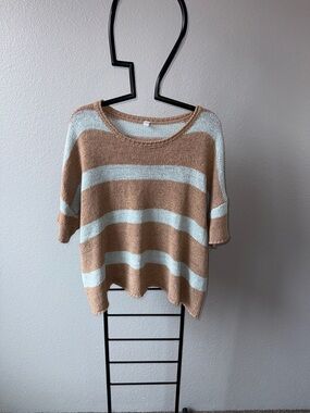 Wishlist Striped Short-Sleeve Sweater